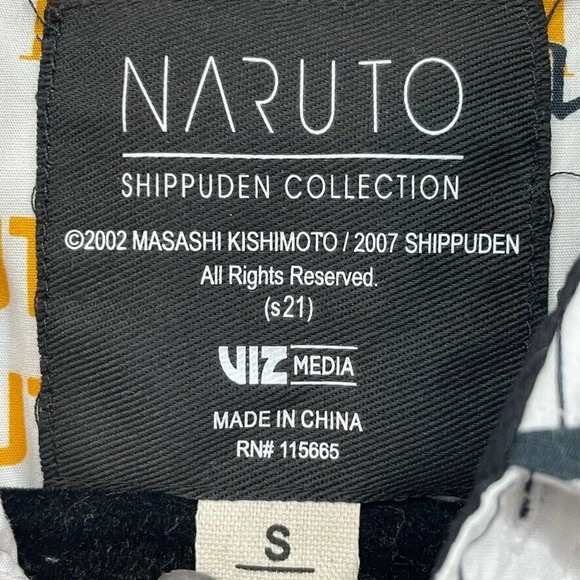 Naruto Shippuden Shirt Mens Small White All Over Print Ninja Anime Button Down - Picture 3 of 9